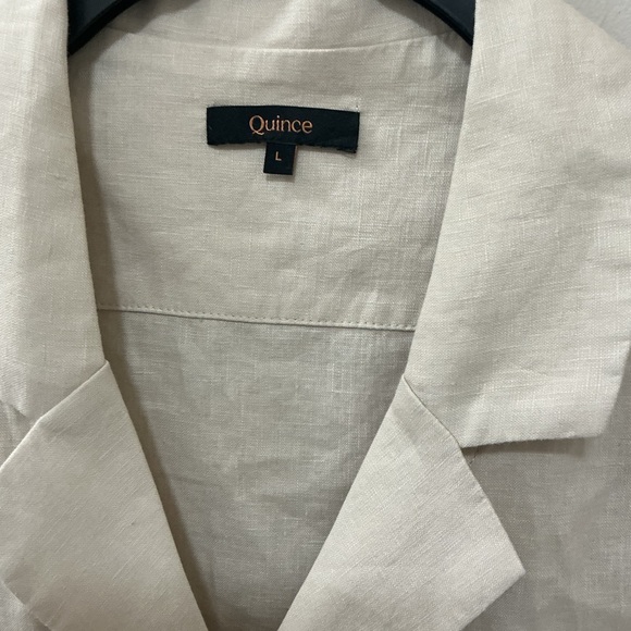 Quince 100% European Linen Short Sleeve Shirt size large - Picture 3 of 4